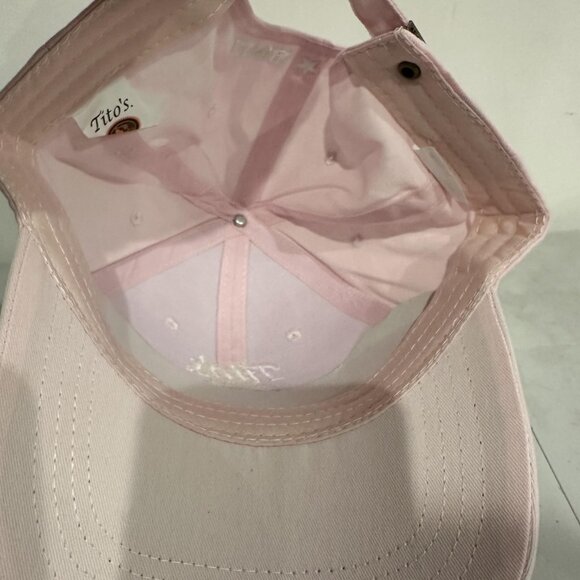 Tito's Handmade Vodka Hat Cap Strap Back Pink Austin Texas Advertising Mens - Picture 5 of 7